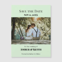 Mariage Simple Élégant Enregistrer La Date Green A