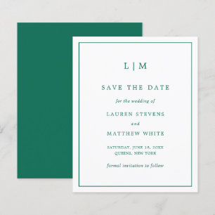 Mariage simple Emerald Green Budget Enregistrer la