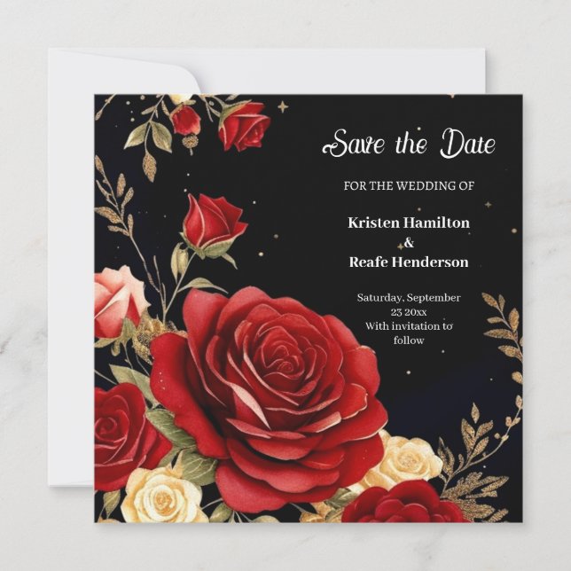 Mariage simple Enregistrer la carte de date (Devant)