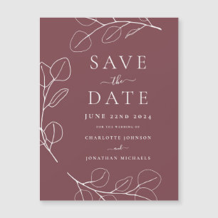 Mariage Simple Feuilles Bourguignon Moderne