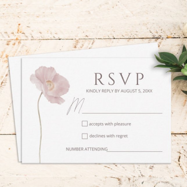 Mariage simple Fleur sauvage Boho RSVP (Créateur téléchargé)