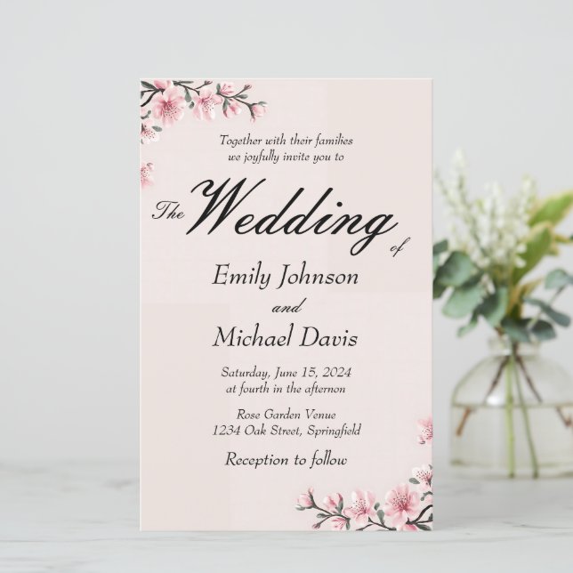 mariage simple japonais de fleurs de cerisier (Debout devant)