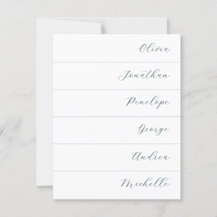 Mariage simple moderne Cursive Nom carte place