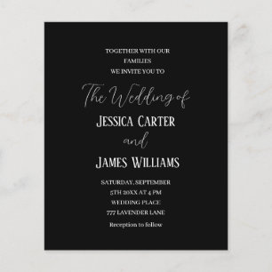 Mariage simple noir et blanc élégant