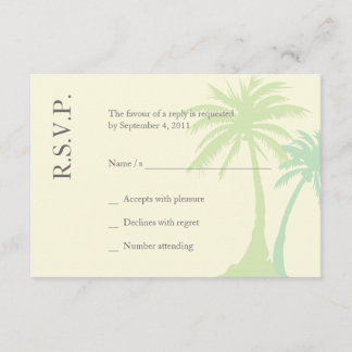 Mariage simple Palm Tree RSVP