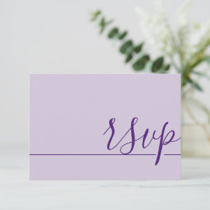 Mariage simple RSVP Purple Lilac