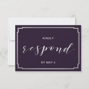 Mariage simple violet rsvp
