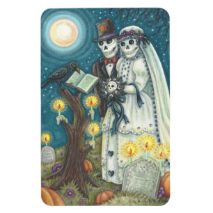Mariage SKELETON DANS LE Rectangle DE MAGNET DU CE
