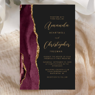 Mariage sombre agate dorée Bourgogne pas cher