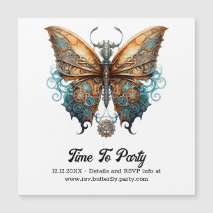 Mariage Steampunk en dentelle Swallowtail Butterfl