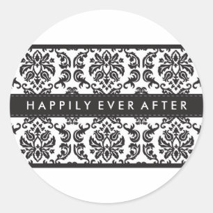 MARIAGE :: STICKER SEAL :: damask noir