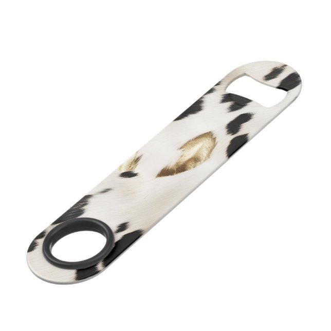 Mariage Sud-Ouest Cuir de Vache Noir Blanc Or (Devant angulaire)