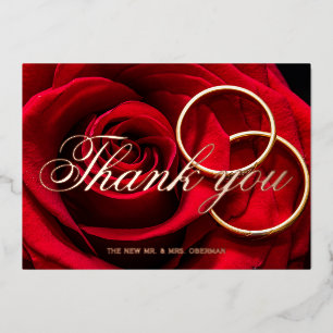 Mariage superposition rose feuille d'or carte de r