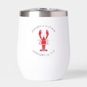 Mariage sur la plage avec ébullition de homard per