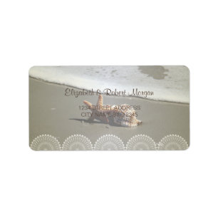 Mariage sur la Plage Coquillages, Étiquette de Mar