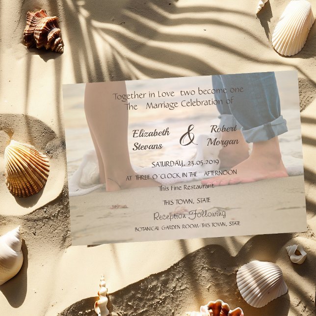 Mariage sur la Plage, Invitation aux Pieds Nus (Créateur téléchargé)