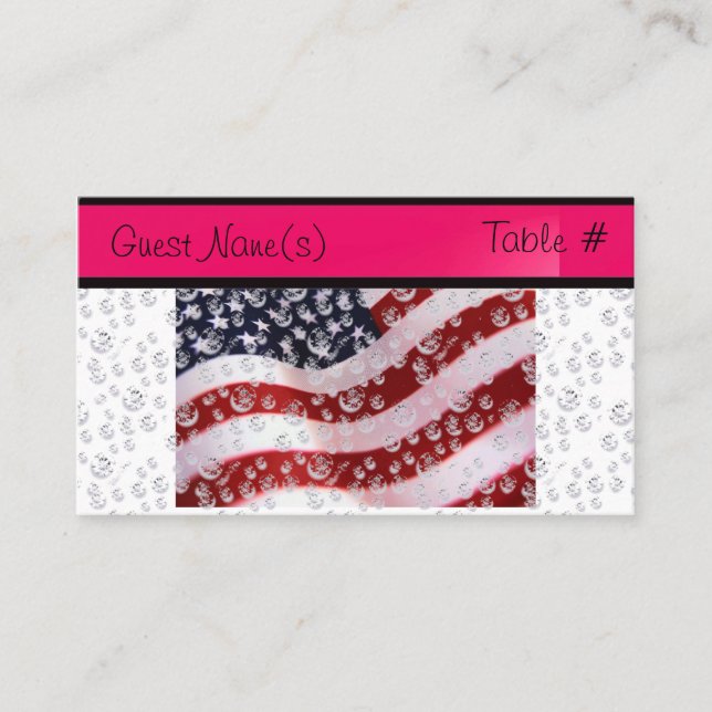 Mariage Table Bling # & Modèle de carte d'adresse (Devant)