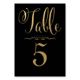 Mariage Tableau Numéro Cartes Gold Foil Personnali