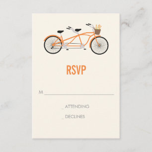 Mariage Tandem Vélo RSVP - Orange
