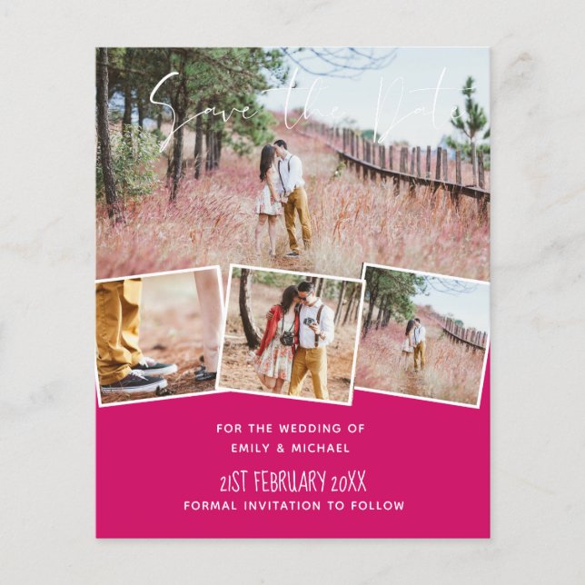 Mariage tendance Couleur rose BUDGET Enregistrer l (Devant)