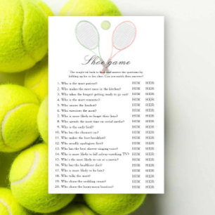 Mariage Tennis Baby shower Jeu de chaussure