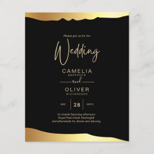 Mariage Tenue de Soirée Écriture de Feuille d'Or É