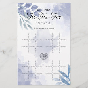 Mariage Tic-Tac-Toe Jeu de table décorative Floral