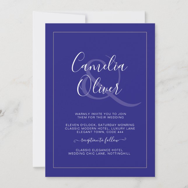 Mariage tout-en-1 moderne monochrome (Devant)