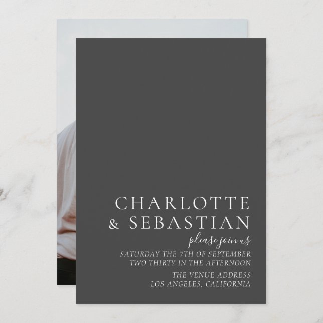 Mariage tout simplement élégant (Devant / Derrière)