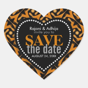 Mariage Tribal de la Terre Sauvez la date Sticker