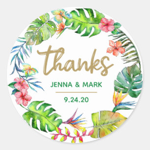 Mariage tropical   Merci Stickers Favoris