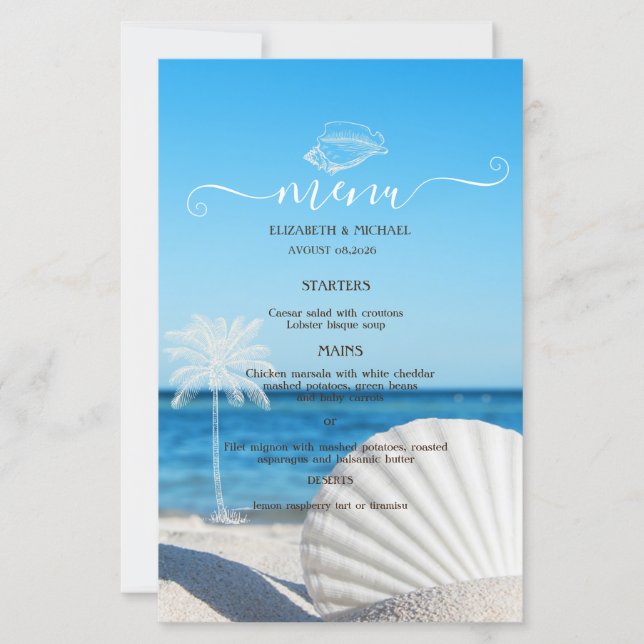 Mariage Tropical sur une Plage Océane (Devant)