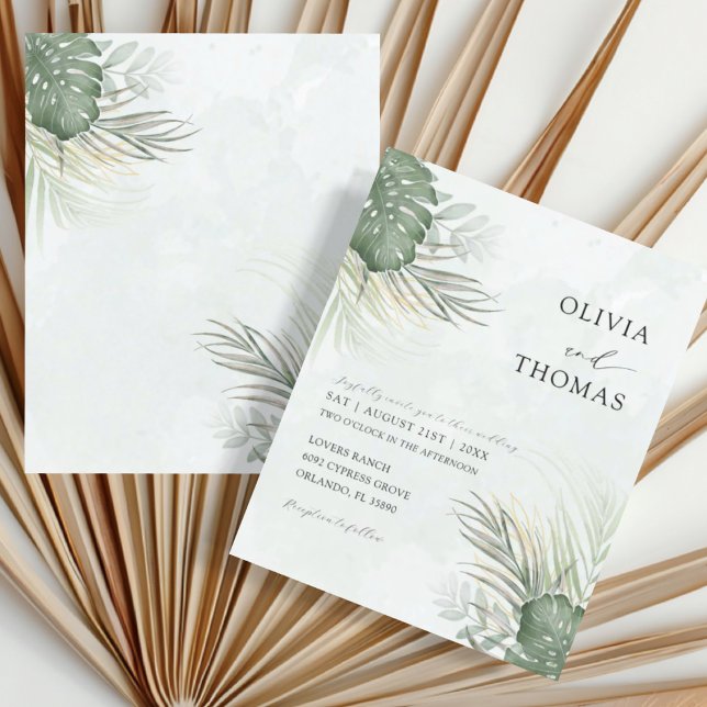 Mariage TROPICAL VERT PALMIER BUDGET (Créateur téléchargé)