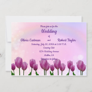 Mariage tulipes roses et belle personnalisation
