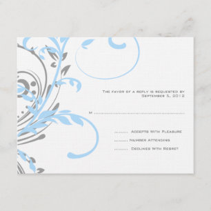 Mariage turquoise et argent double floral RSVP