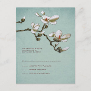 Mariage turquoise et blanc Magnolia RSVP