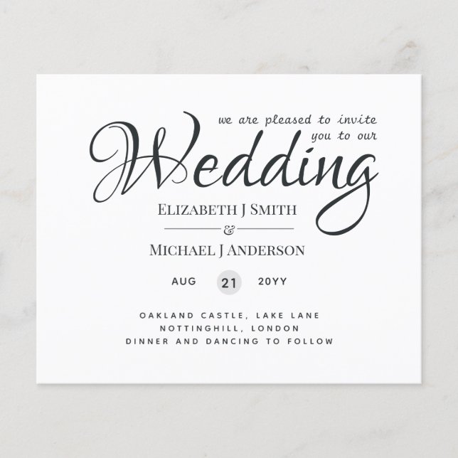 Mariage TYPOGRAHY (peut customiser la COULEUR) du  (Devant)