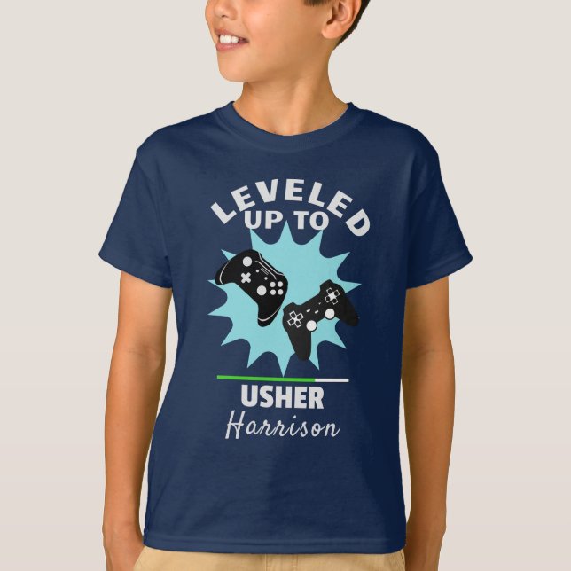 Mariage Usher Levelup Gamer Funny T-Shirt (Devant)