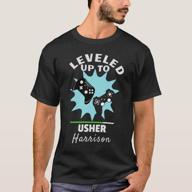 Mariage Usher Levelup Gamer Funny T-Shirt (Devant)