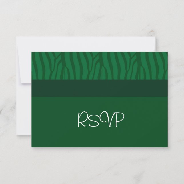 Mariage vert herbe RSVP (Devant)