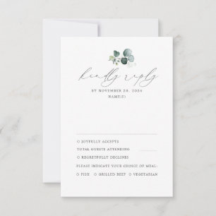 Mariage vert minimal RSVP