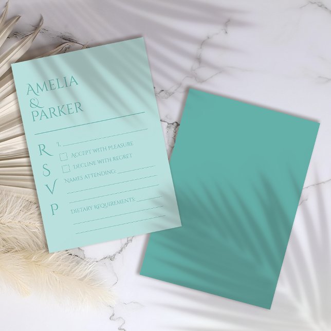 Mariage vert minimaliste RSVP (Créateur téléchargé)