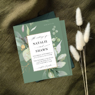 Mariage Vert Olive Eucalyptus Doré Lumineux Budget