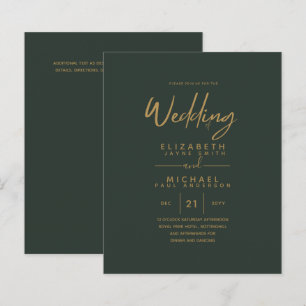 Mariage Vert Or Vert moderne Invite