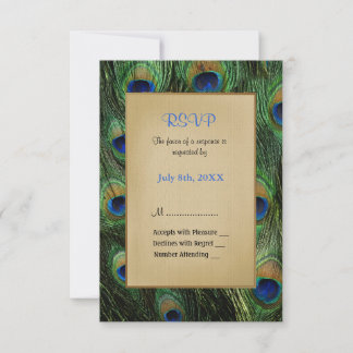 Mariage vert plumes de paon - RSVP