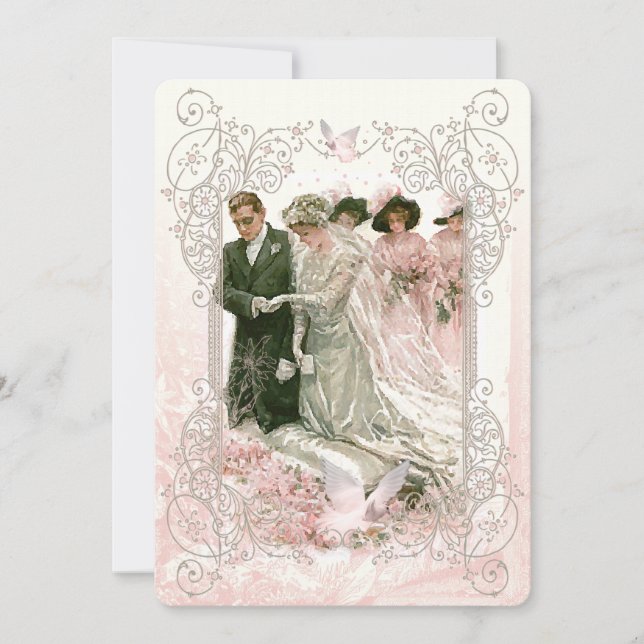 Mariage victorien - Carte d'invitation (Devant)