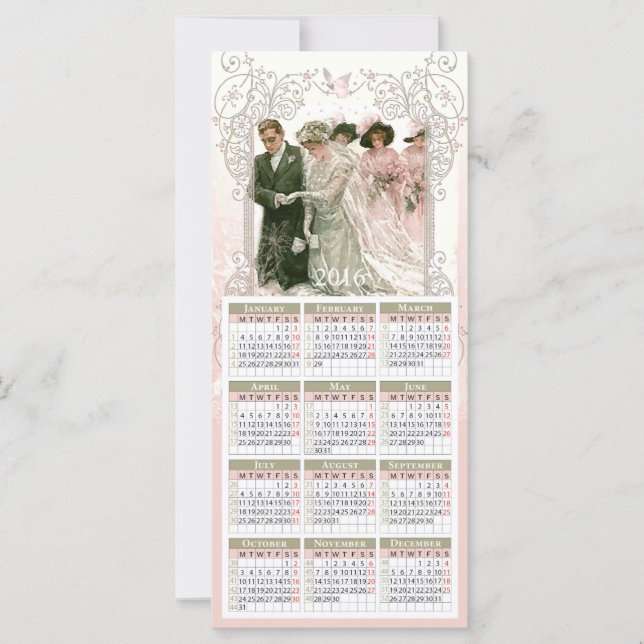 Mariage victorien - Carte postale Calendrier (Devant)