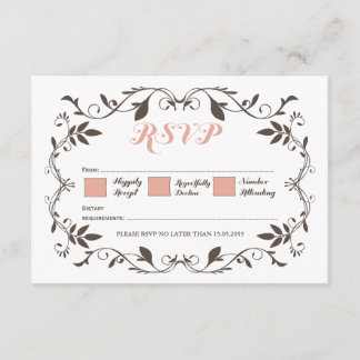 Mariage victorien vintage élégant RSVP