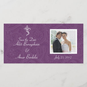Mariage Vighneshvara Enregistrer la date Carte pho