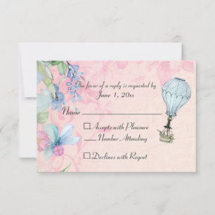 Mariage vintage à ballon à air chaud RSVP
